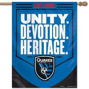 San Jose Earthquakes WinCraft 28" x 40" Single-Sided Vertical Banner